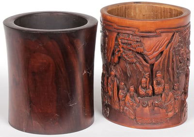 PR CHINESE CARVED BRUSHPOTS