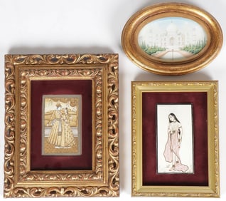 3 FINE INDIAN MUGHAL MINIATURE PAINTINGS