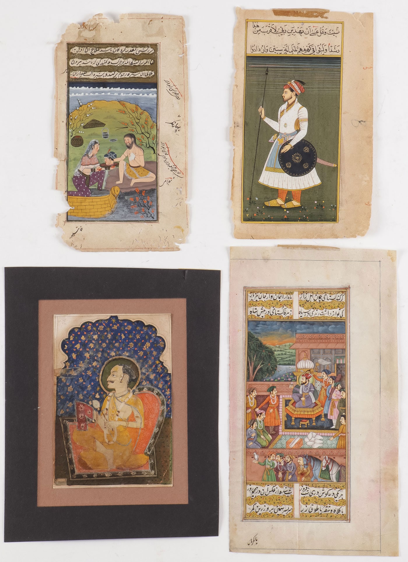4 INDO-PERSIAN ILLUMINATED MANUSCRIPTS 18/19TH C (1 of 5)