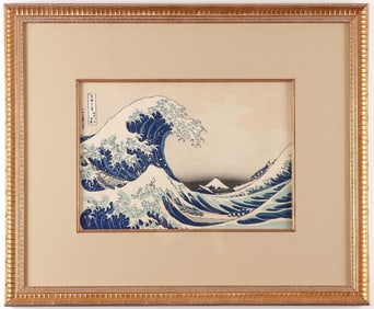 JAPANESE WOODBLOCK THE GREAT WAVE.