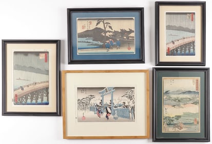 5 JAPANESE WOODBLOCK PRINTS