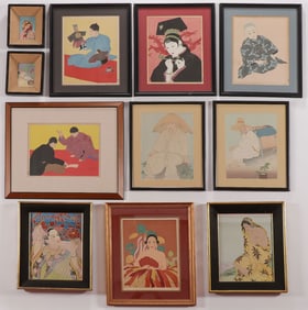 11 PAUL JACOULET FRAMED PRINTS