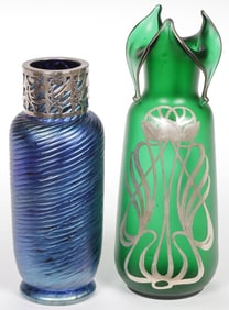 PR BOHEMIAN ART NOUVEAU VASES, C.1900
