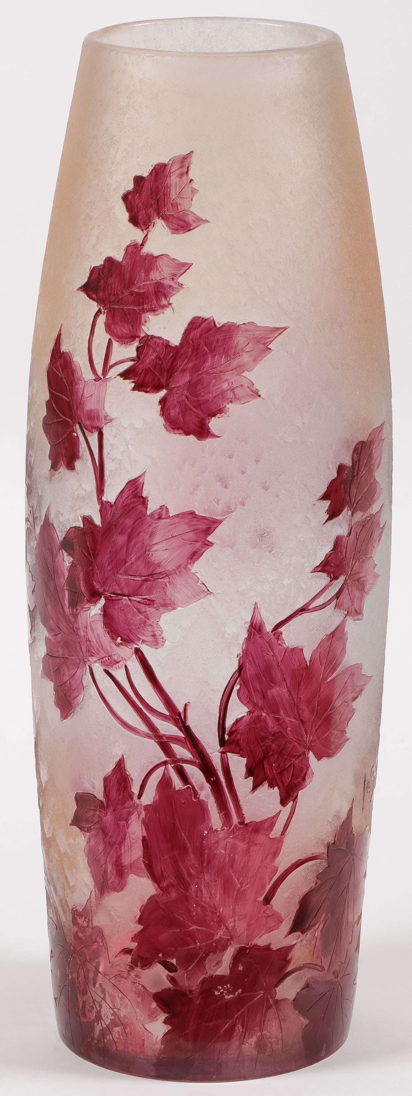 LARGE LEGRAS FRENCH CAMEO GLASS VASE (1 of 4)