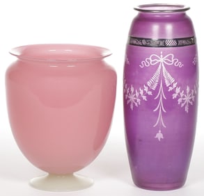 PAIR OF STEUBEN VASES.