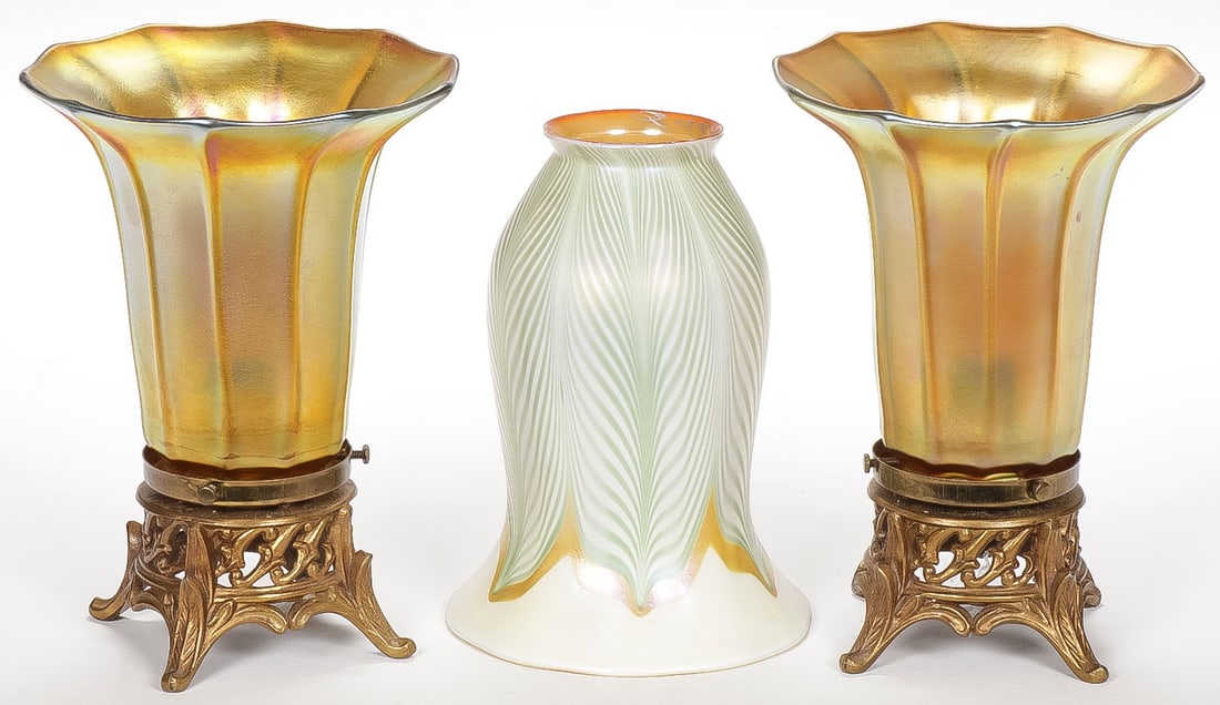 QUEZAL ART GLASS SHADES/LAMPS (1 of 2)