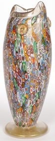 LARGE IMPRESSIVE MILLEFIORI MURANO FISH VASE