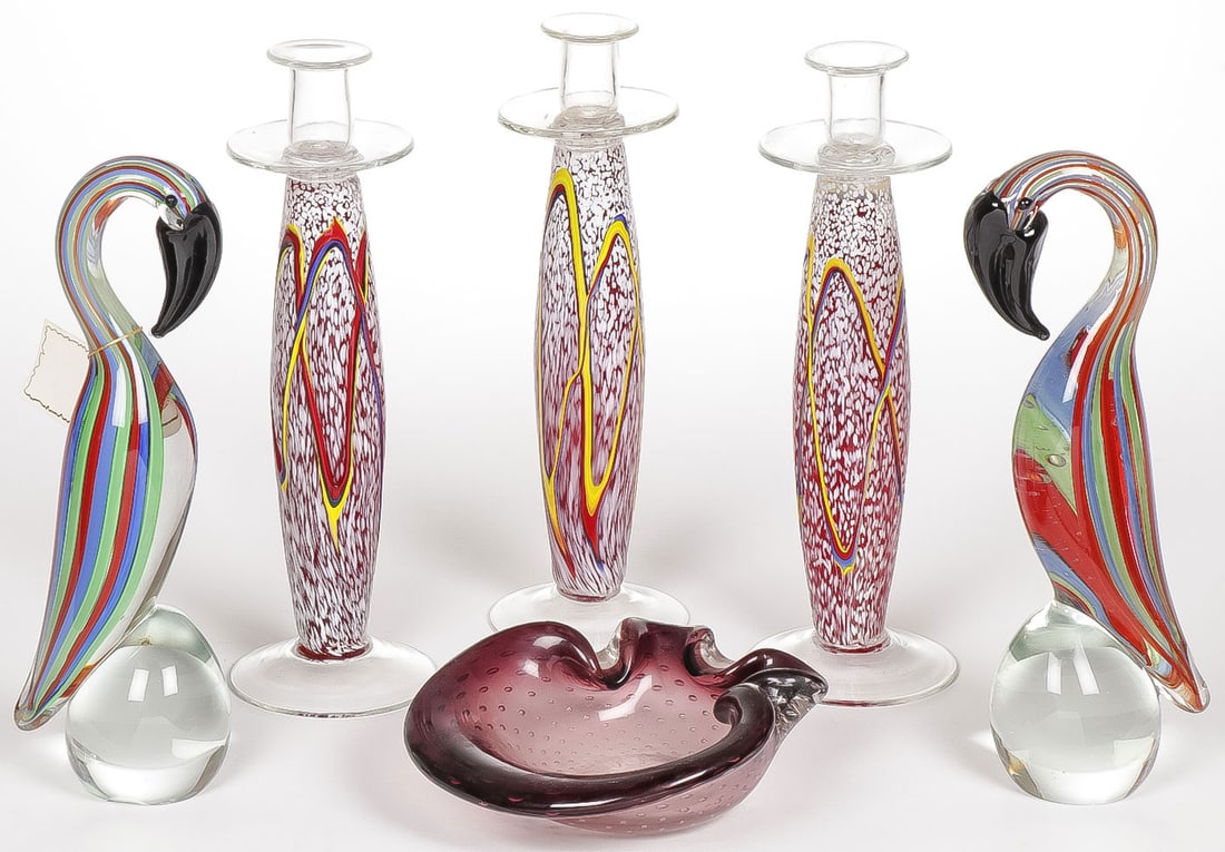 6 PCS MODERN ITALIAN ART GLASS (1 of 1)