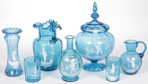 7 PIECES VINTAGE MARY GREGORY