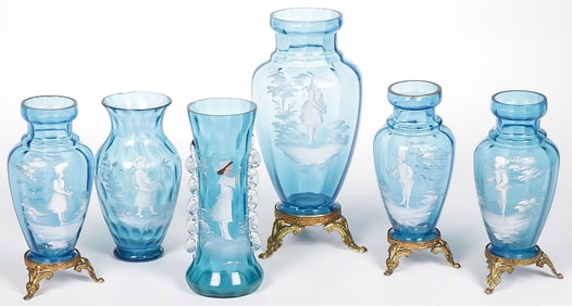 6 MARY GREGRY VINTAGE VASES