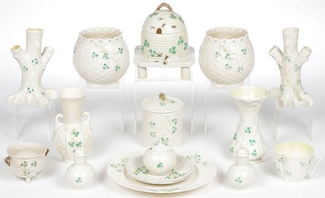 16 PCS IRISH BELLEEK PORCELAIN
