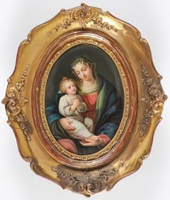 KPM HAND PAINTED PORCELAIN PLAQUE, C 1890