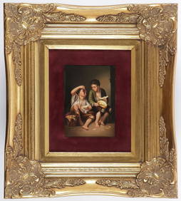 GERMAN HAND PAINTED PORCELAIN PLAQUE, C 1890 (1 of 3)