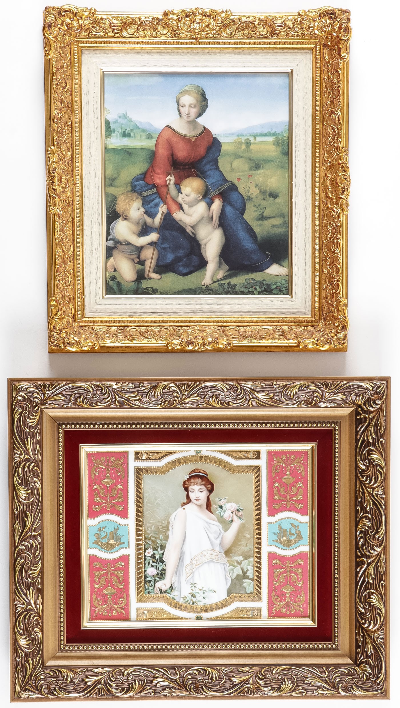 PAIR OF LARGE PORCELAIN PLAQUES (1 of 4)