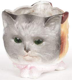 3 FACE PORCELAIN FAIRY LAMP C. 1890