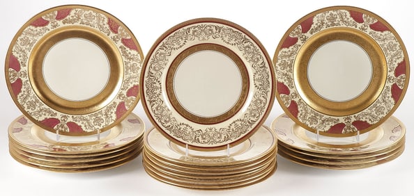 19 PICKARD HAND DECORATED PLATES