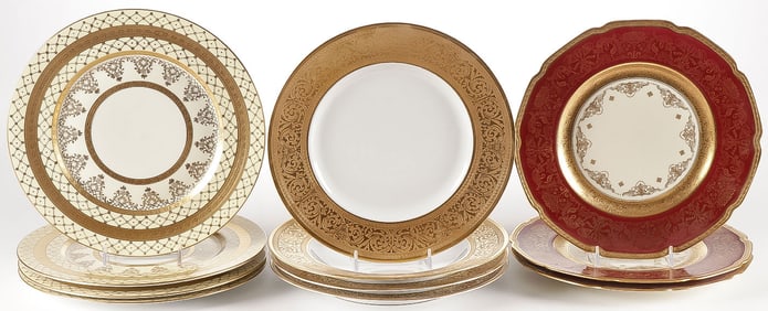 10 ORNATE SELB BAVARIA DINNER PLATES