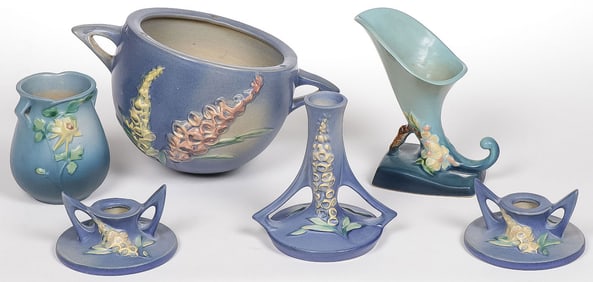 6 PCS ROSEVILLE POTTERY