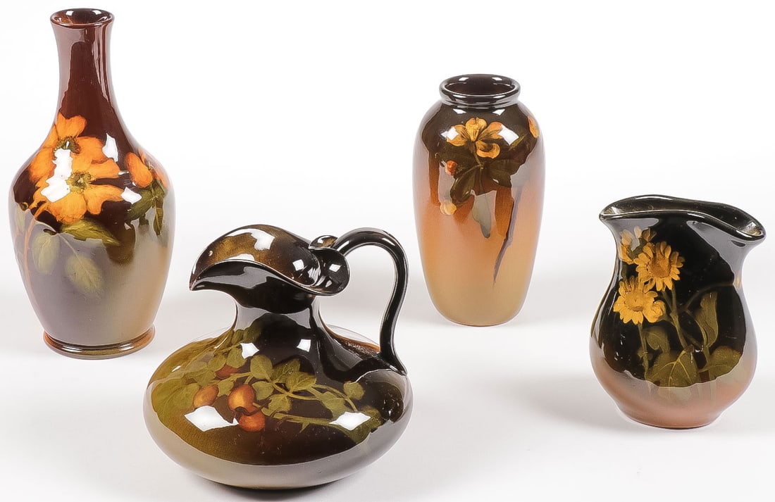 4 PCS ROOKWOOD POTTERY (1 of 6)