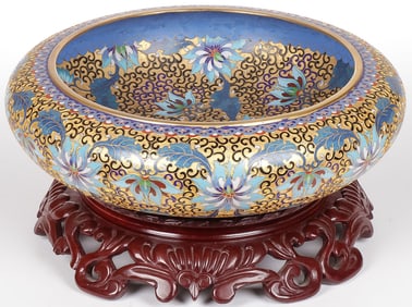 LARGE CHINESE CLOISONNE BOWL