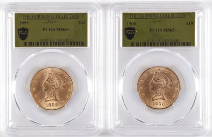 TWO $10 GOLD LIBERTY HEAD EAGLES