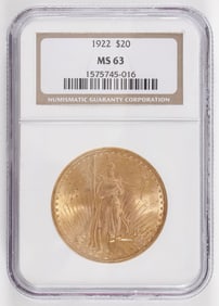 1922 $20 GOLD ST. GAUDENS
