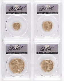 DAVID HALL SIGNED GOLD EAGLE SET 2023