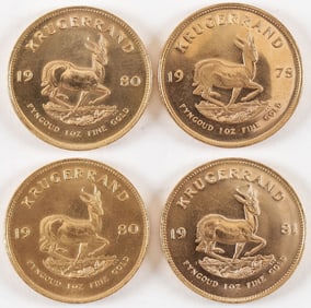 4 GOLD KRUGERANDS