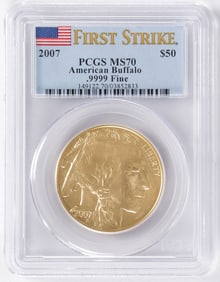 2007 $50 GOLD BUFFALO, FIRST STRIKE
