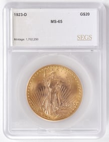 1923 $20 GOLD ST. GAUDENS
