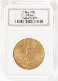 1924 $20 GOLD ST GAUDENS