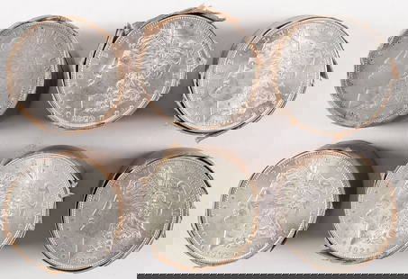 120 SILVER MORGAN DOLLARS IN SHOTGUN ROLLS: 120 SILVER MORGAN DOLLARS IN SHOTGUN ROLLS. Various dates 1879-1921, including an 1891CC, and other CC's, all ungraded. NO RESERVE! NO CREDIT CARD PAYMENTS ACCEPTED. Payment must be made by wire/bank