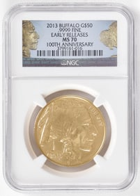 $50 BUFFALO GOLD 100TH ANNIVERSARY, 2013