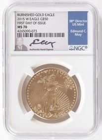 2015 $50 BURNISHED GOLD EAGLE