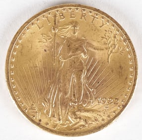 1922 $20 GOLD ST. GAUDENS