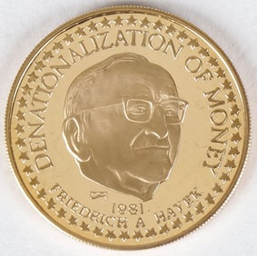 1981 HAYEK ½ OUNCE GOLD MEDALLION