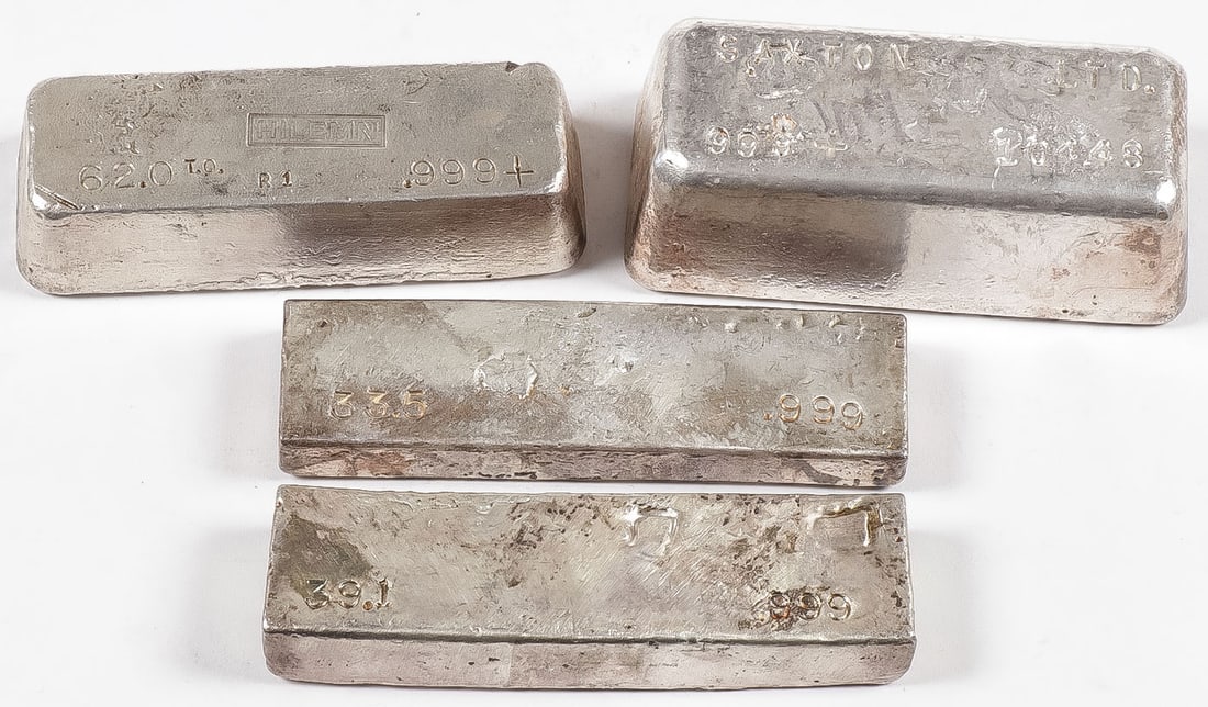 4 VINTAGE SILVER BARS (1 of 1)