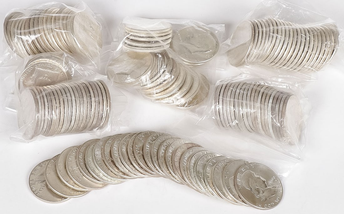 130 FRANKLIN AND KENNEDY HALF DOLLARS (1 of 1)