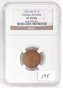 U.S. 1922 NO D LINCOLN HEAD CENT