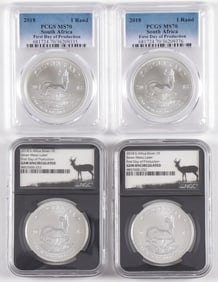 FOUR SILVER KRUGERRANDS