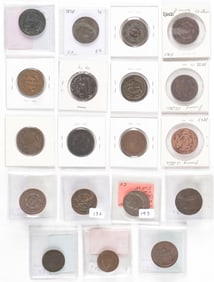 EARLY US COPPER CENTS, CIRCA 1817-