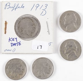 FIVE US NICKELS