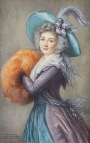 WATERCOLOR MINATURE AFTER LEBRUN