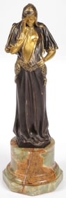 EXCEPTIONAL SARA BERNHARDT SIGNED BRONZE