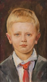 PORTRAIT OF BOY WITH RED TIE, C 1920