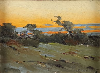 GOOD SIGNED CALIFORNIA LANDSCAPE, 1918