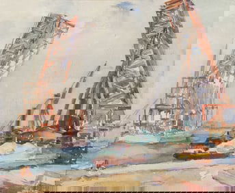CHICAGO WATERCOLOR SIGNED & DATED 1937