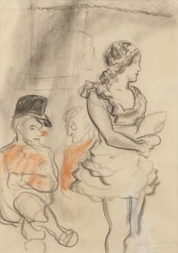 JOHN STEUART CURRY CIRCUS CHARCOAL, C. 1932
