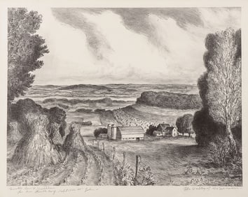 JOHN STEUART CURRY SIGNED LITHOGRAPH, 1945