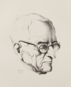 ORIGINAL SIGNED BENTON LITHOGRAPH, TRUMAN, 1971